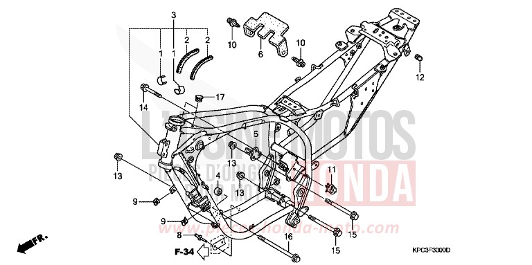 CARROSSERIE DE CHASSIS (XL125V1/2/3/4/5/6) de Varadero 125 BRITANY SILVER METALLIC (NH403) de 2005